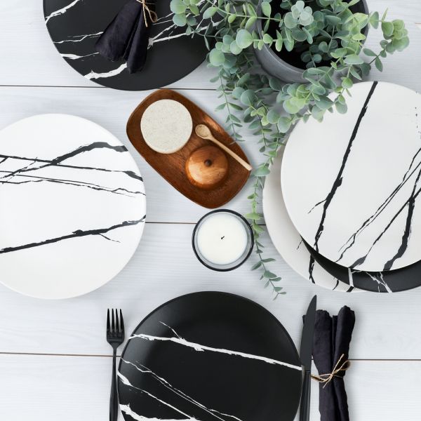 Mermer Servis Tabağı 26 Cm 6 Adet - 17950/51 | Keramika