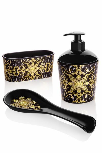 Acryl Luxus 3 Stück vergoldetes Küchenset