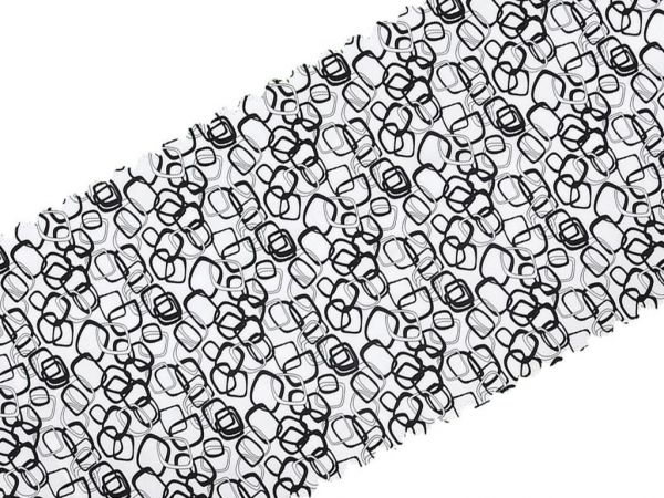 Günay Kare Desenli Runner Siyah