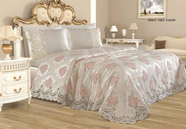 French Laced Miray Bridal Set for Dowry 7 Piece Cream