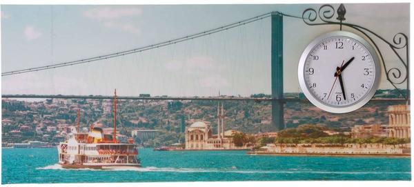 Duvar Tablosu Saatli Boğaz Manzaralı 87cm