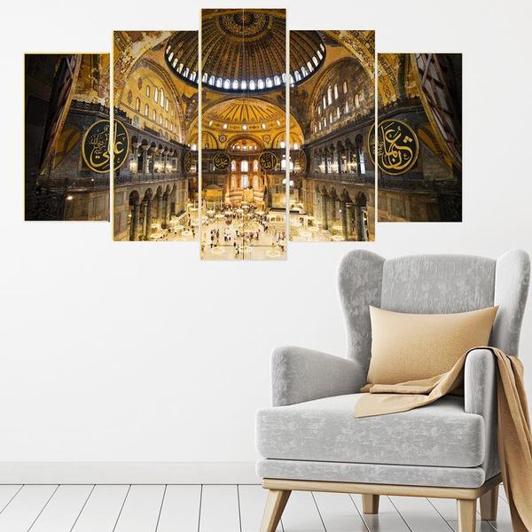 Dekonaz 5 Parça Tablo | Ayasofya Camii | b-4065