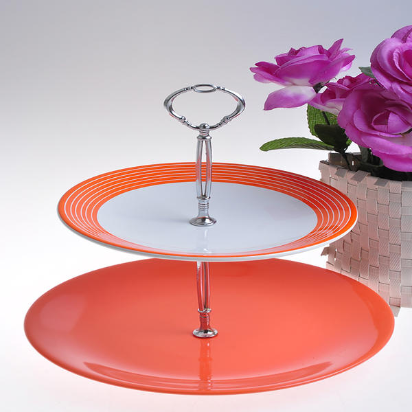 Orange Stripe Ege 2 Etagen für das Catering | Keramika