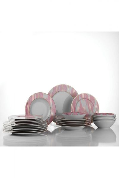 Leonberg 24 Prc Yemek Seti Pembe Renk 105634