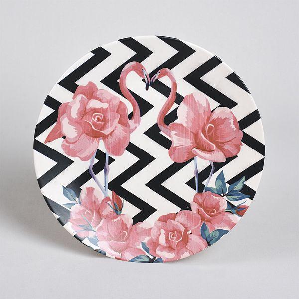 Flamingo-Kuchenplatte 20 cm 6 Stück - 18309 | Keramika