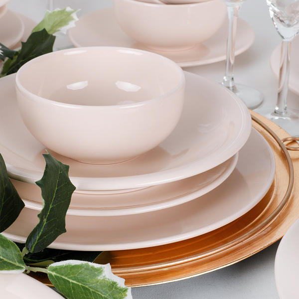 Ege Krem Set de table 48 pièces pour 12 personnes | Keramika