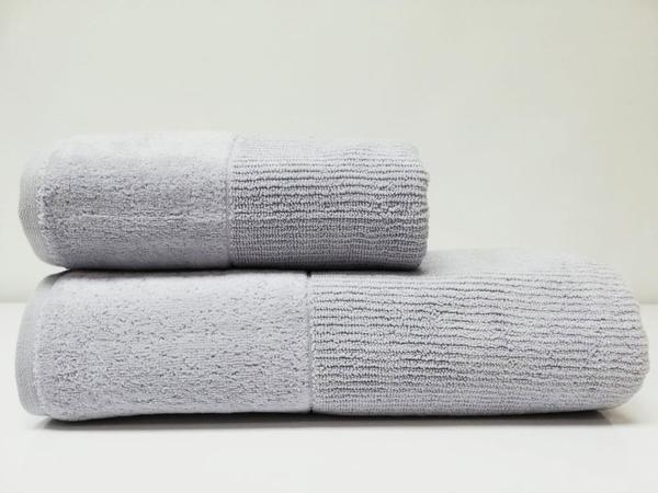 Tiffany Double Cotton Badetuch Set Grau