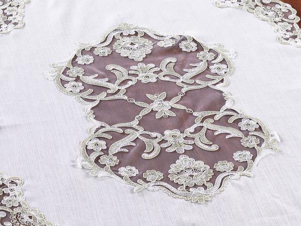 Yasemin Oval Runner Ecru Gold