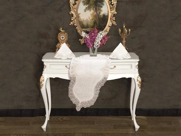 Leaf Silvery Lacy 3-teiliges Schlafzimmer-Set Cream Silver