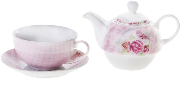 Schäfer 4 Parça Porselen Çay Seti | Pembe | 30837-4