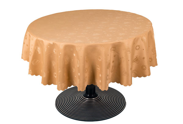 Bavary | Polyester Masa Örtüsü | Kahverengi | 150x150 | By-mouertue-11