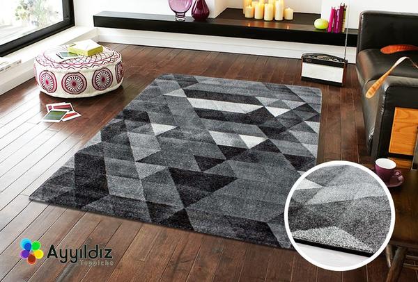 Ayyıldız Lima Halı 100% PP Frise 13mm 2800gr | Gri | 1920Grey