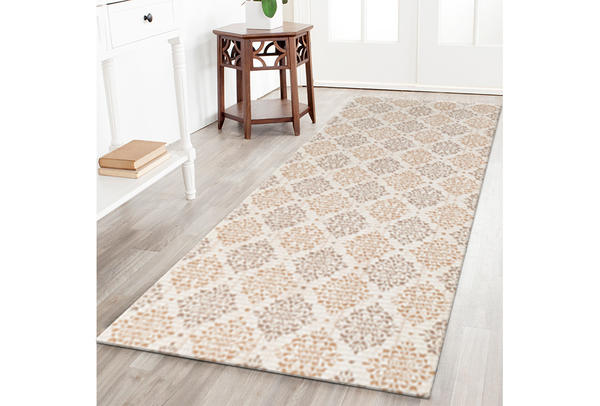 Aquamat | Dekorative Badematte | Polyester | Quadratisches Muster | 65cm | Aquamat-0004