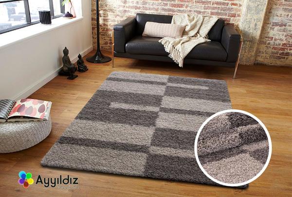 Ayyildiz Gala Shaggy Halı 100% PP Shaggy 30mm 2100gr | Gri | 2505Taupe
