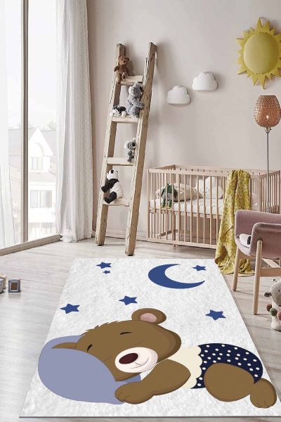 Birkilim Yıkanabilir İpeksi Kaymaz Taban Çocuk Odası Halısı | MLN-IP-HT-1024