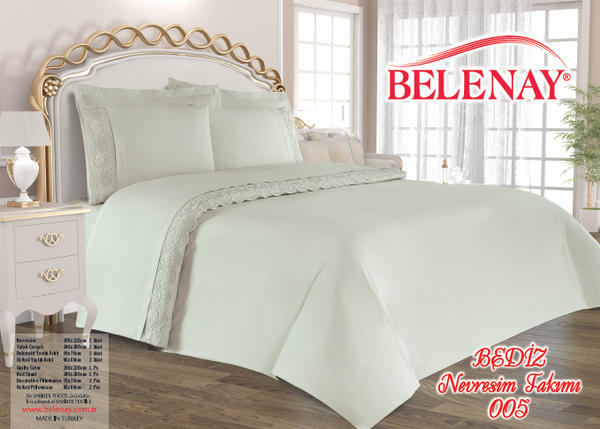 Belenay Çift Kişilik Fantazi Nevresim Takımı - Bediz Mint
