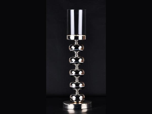 Dekonaz Camlı Mumluk | Gümüş