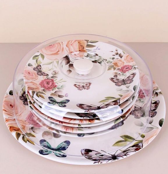 Yns 7 Pieces Digital Ceramic Cake Set