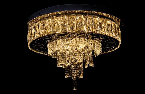 Dekonaz Kristal LED Yuvarlak Tavan Lambası MP3 Bluetooth Ø50cm | DTX-C27-21