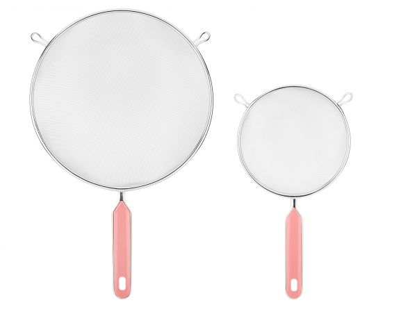 Tantitoni | Pembe 2'li Paslanmaz Çelik Süzgeç Seti