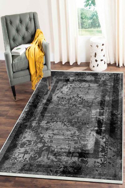 Birkilim Yıkanabilir Dekoratif Halı İpeksi Kaymaz Taban | MLN-IP-SD-278