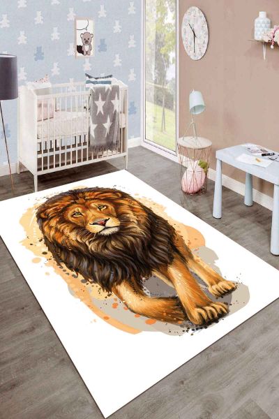 Birkilim Yıkanabilir İpeksi Kaymaz Taban Çocuk Odası Halısı | MLN-IP-SD-259