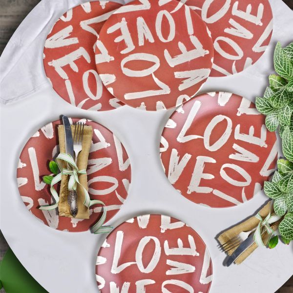 Love Servis Tabağı 25 Cm 6 Adet - 18102 | Keramika