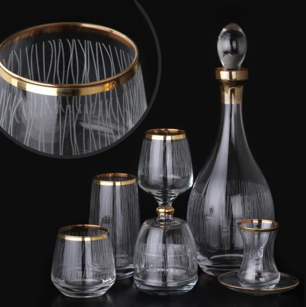 Lava 31 Parça Çizgi Dekoratif Cam Seti