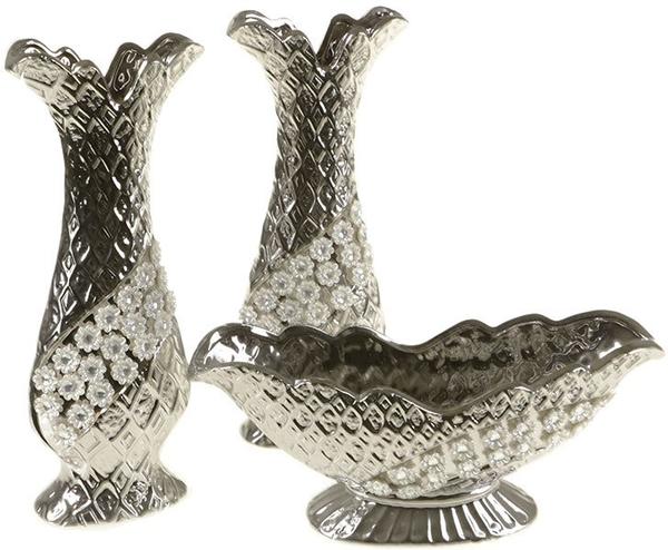 Almina 3'lü Dekoratif Vazo Seti | AL-8532