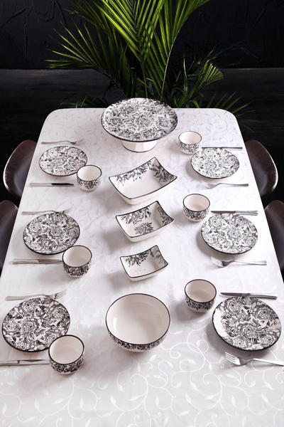 Queen's Kitchen | Rose 17 Parça Seramik Kahvaltı&Yemek Seti