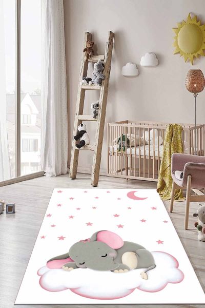 Birkilim Yıkanabilir İpeksi Kaymaz Taban Çocuk Odası Halısı | MLN-IP-HT-672