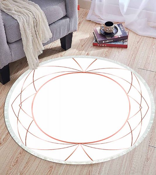 Birkilim Yuvarlak Yıkanabilir Dekoratif Halı İpeksi Kaymaz Taban | MLN-IP-YU-HT-425