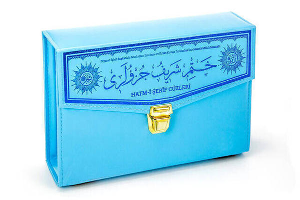 Kuranı Kerim - 30 Cüz Kuran - Rahle Boy - Mavi - Furkan Neşriyat