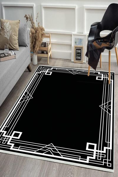 Birkilim Yıkanabilir Dekoratif Halı İpeksi Kaymaz Taban | MLN-IP-HS-429