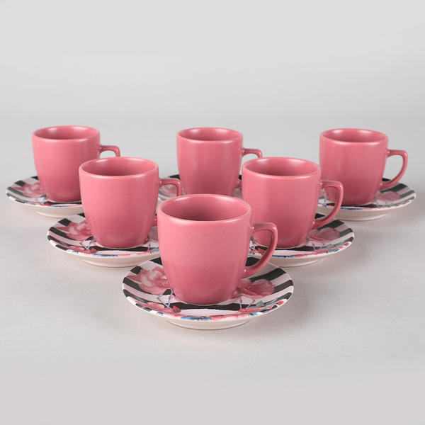 Flamingo Kaffeeset 12 Stück für 6 Personen - 18311 | Keramika