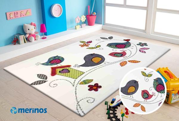 Merinos Diamond Sevimli Kuşlar Çocuk Odası Halı