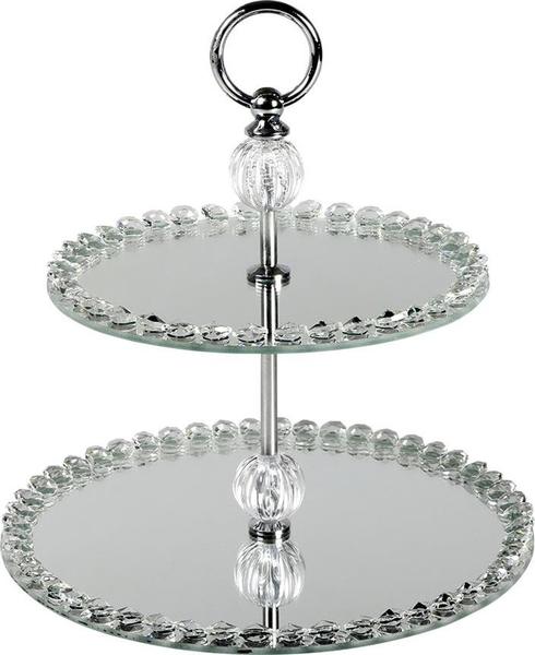 Dematex Kristal Etajer 2 Katlı Servis Tabağı | DE-2