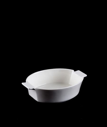 Acar | Bianco Perla Porzellanboot Mini-Ofenbehälter 17,6 cm