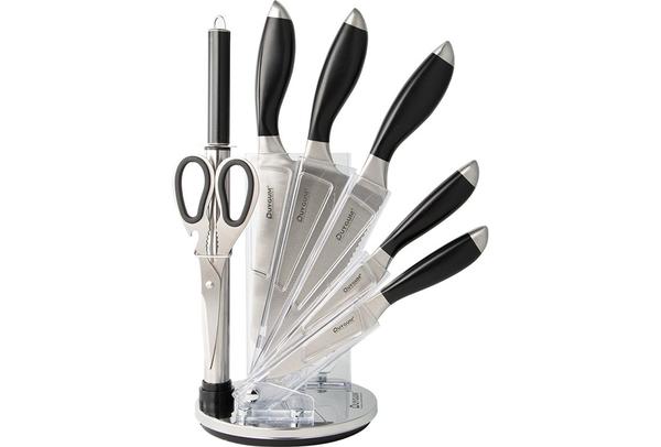 Duygu 8 Parça Bıçak Seti | Siyah | Paslanmaz Çelik | Dm-5050-2