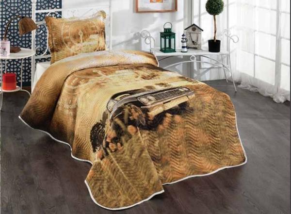 Belenay Baskılı Tek Kişilik Kapitone Yatak Örtüsü - Cheavy