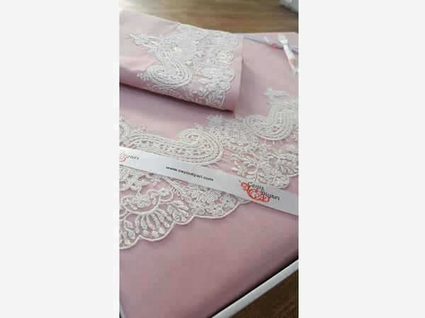 Fransız Güpürlü Destroy Pudra Nevresim Takımı