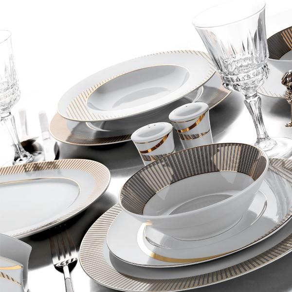 Kütahya Porselen İris 87 Parça Yemek Takımı | Yuvarlak | 12 Kişilik | 4699