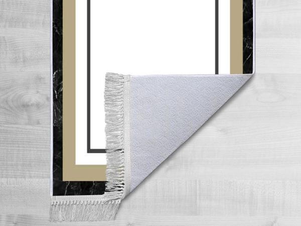 Tapis Velours Imprimé Numérique Base Antidérapant Serik Blanc 180x280 cm