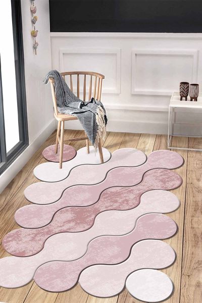 Birkilim Lazer Kesim Yıkanabilir İpeksi Kaymaz Taban Dekoratif Halı | MLN-IP-HT-880