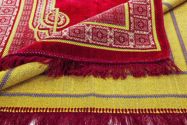 Tapis de prière Şipinger en velours - 0220 - Rouge