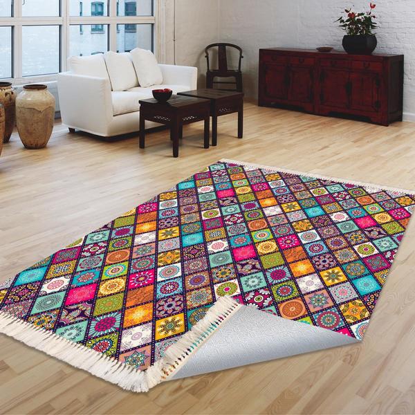 Milano Yıkanabilir Dekoratif Halı Kaymaz Taban | 8mm | MLN-DOT-HT515