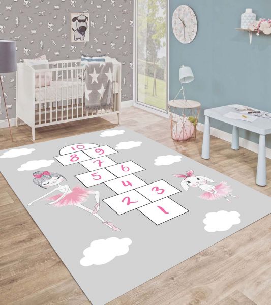 Birkilim Washable Silky Non-Slip Base Kids Room Carpet | MLN-IP-SD-503