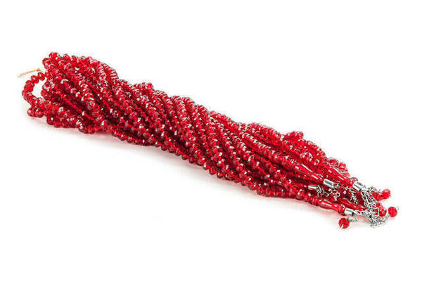 Crystal Appearance 99 Pieces Hajj Umrah Gift Rosary 10 Pieces - Red