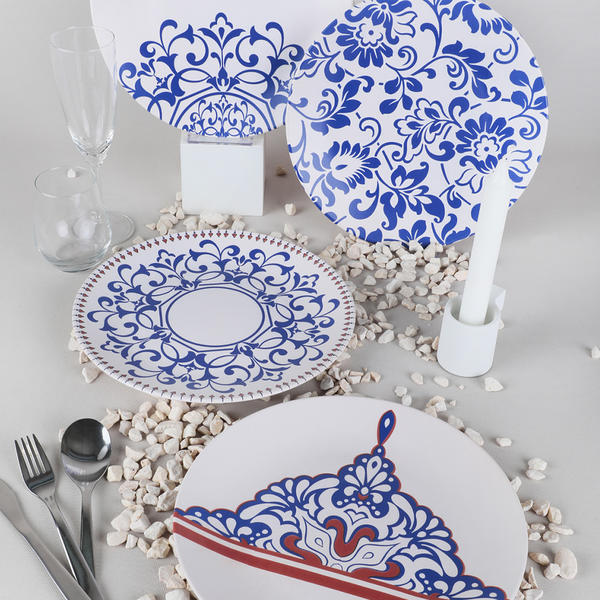 Blue Palace Servis Tabağı 25 Cm 4 Adet - 18925-27-28-44 | Keramika