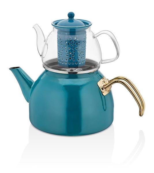 Neba Sweet Premium Mentol Cam Demlik Seti | Yeşil | N2612